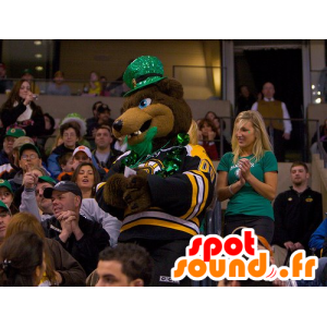 Mascotte d'ours marron en tenue de sport - MASFR20484 - Mascotte d'ours