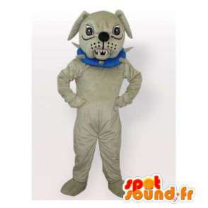 Gray bulldog maskot. Costume bulldog - Hundemaskoter - MASFR006414 - SpotSound.fr