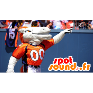 Mascote do cavalo branco e laranja - MASFR20488 - mascotes cavalo