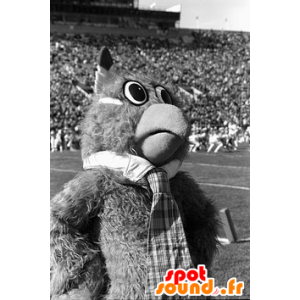 Mascotte de hibou poilu - MASFR20489 - Mascotte d'oiseaux