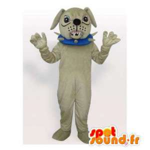 Gray bulldog maskot. Costume bulldog - MASFR006414 - Dog Maskoter