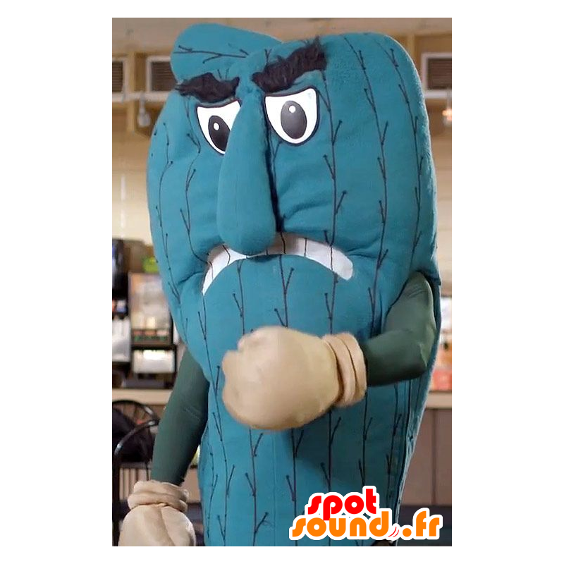 Maskotblå kaktus, kæmpe boksesæk - Spotsound maskot kostume