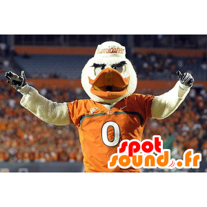 Mascotte de canard blanc et orange - MASFR20502 - Mascotte de canards