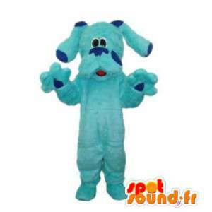 Lyseblå hundemaskot. Blå hundedragt - Spotsound maskot kostume