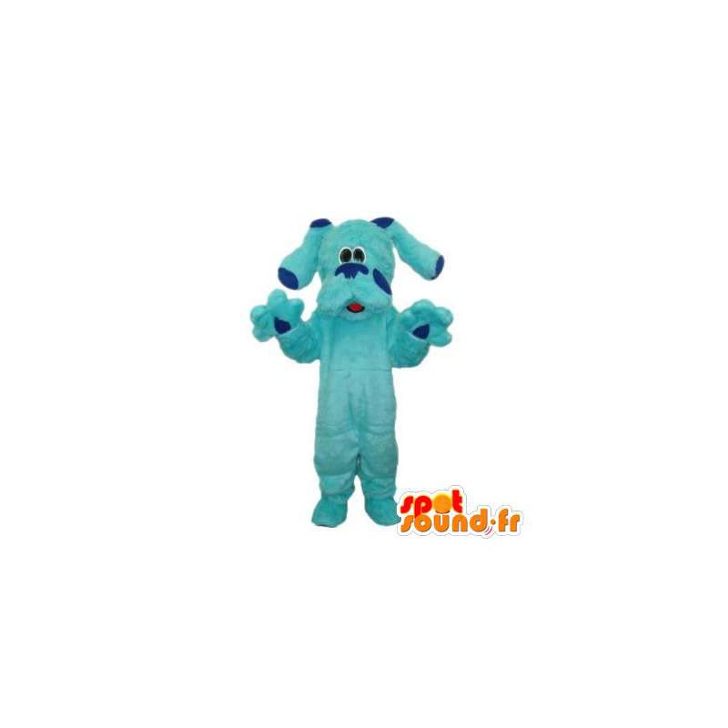 Mascotte de chien bleu clair. Costume de chien bleu - MASFR006415 - Mascottes de chien