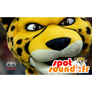 Maskot gepard, tygr žlutá, černá a bílá - MASFR20506 - Tiger Maskoti