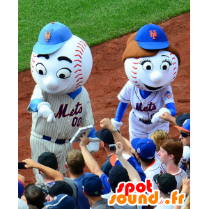 2 mascotes de beisebol - MASFR20517 - mascote esportes