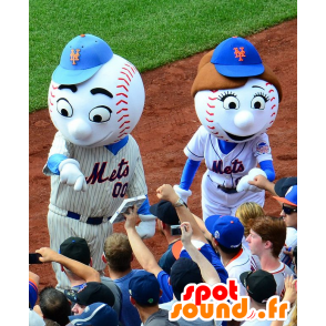 2 honkbal mascottes - MASFR20517 - sporten mascotte