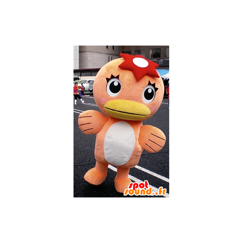 Orange and white duck mascot - MASFR20518 - Ducks mascot