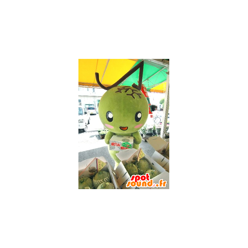 Kæmpe grøn mango maskot - Spotsound maskot kostume