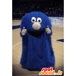 Mascot of little blue monster, all hairy - MASFR20532 - Monsters mascots