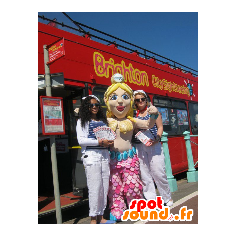 Maskot hezká blondýnka mořská panna - MASFR20533 - lidské Maskoti Maskot hezká blondýnka mořská panna - MASFR20533 - lidské Maskoti