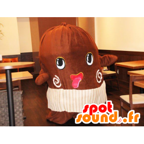 Giant cocoa bean mascot - MASFR20541 - Fast food mascots