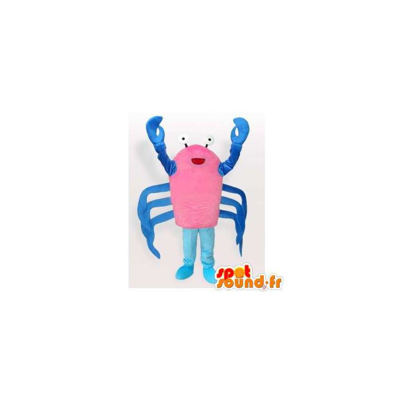 Mascot pink and blue crab. Crab Costume - MASFR006417 - Mascots crab