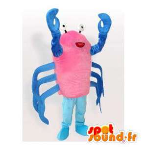 Mascot pink and blue crab. Crab Costume - MASFR006417 - Mascots crab