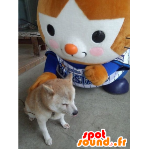 T'choupi mascot, orange and white - MASFR20558 - Mascots famous characters