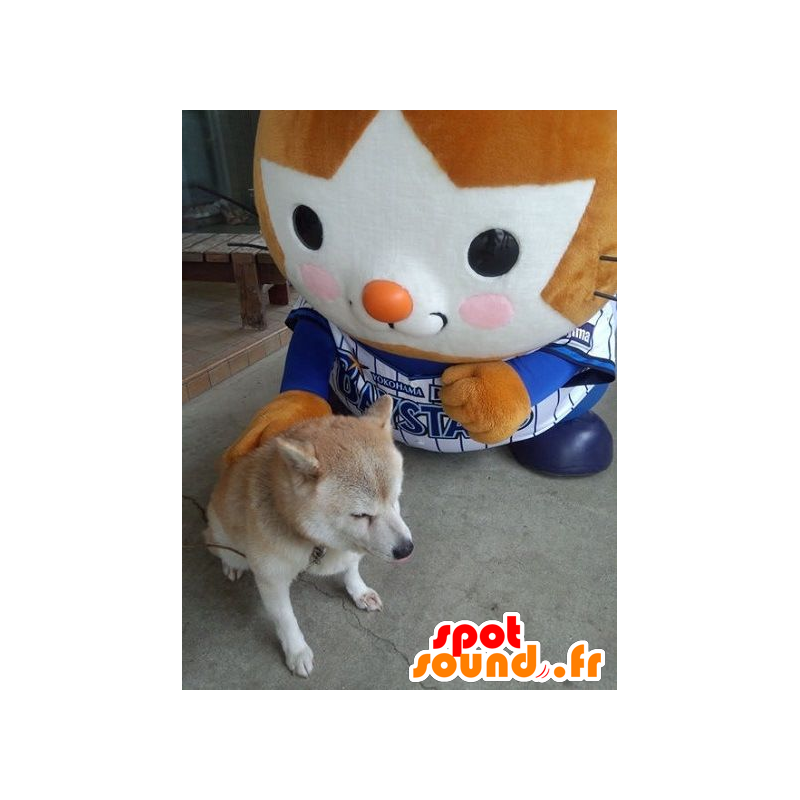 T'choupi mascot, orange and white - MASFR20558 - Mascots famous characters