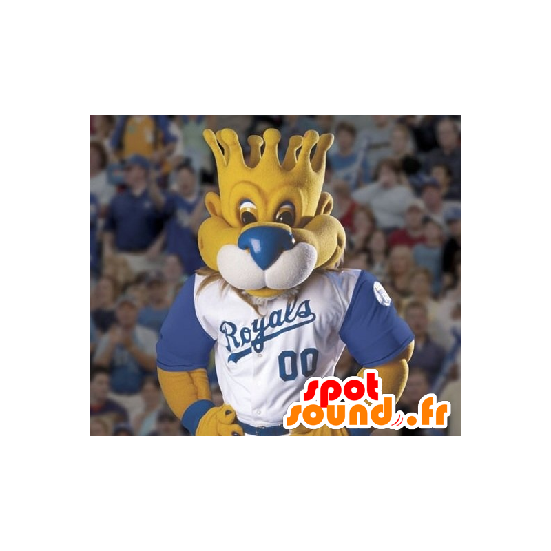 Lion maskot hode med kroneformet - Lion maskoter - MASFR20569 - SpotSound.fr