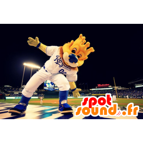 Lion maskot med hovedet i form af en krone - Spotsound maskot