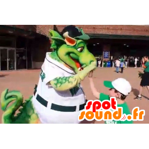 Grande drago verde mascotte - MASFR20576 - Mascotte drago