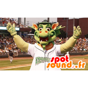 Big green dragon mascot - MASFR20576 - Dragon mascot