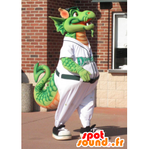 Big green dragon mascot - MASFR20576 - Dragon mascot