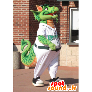 Grande drago verde mascotte - MASFR20576 - Mascotte drago