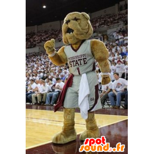 Mascota bulldog marrón en ropa deportiva - MASFR20582 - Mascota de deportes