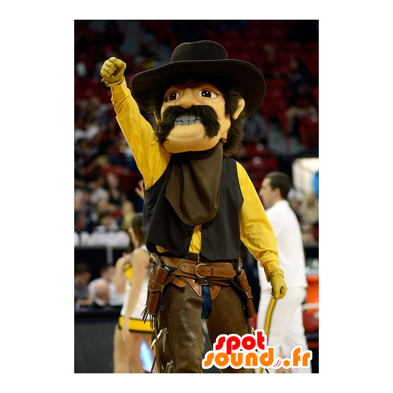 Mascotte de cow-boy moustachu - MASFR20589 - Mascottes Humaines Mascotte de cow-boy moustachu - MASFR20589 - Mascottes Humaines