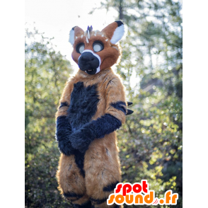 Ruskea ja musta fantastinen olento maskotti - MASFR20600 - Mascottes animaux disparus