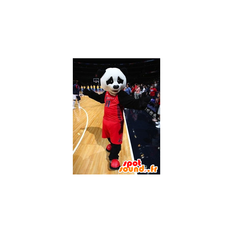 Mascot black and white panda in sportswear - MASFR20601 - Mascot of pandas