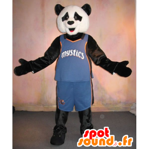 Mascot black and white panda in sportswear - MASFR20601 - Mascot of pandas