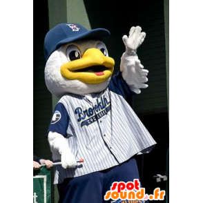 White and yellow duck mascot in sportswear - MASFR20607 - Ducks mascot