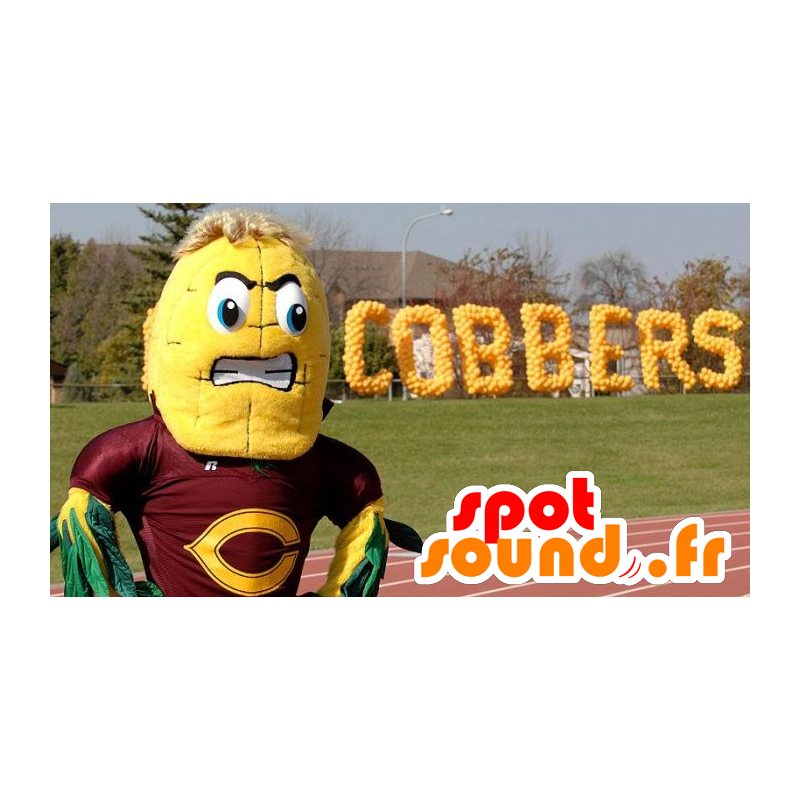 Mascotte giant ear of corn - MASFR20610 - Mascot of vegetables Mascotte giant ear of corn - MASFR20610 - Mascot of vegetables