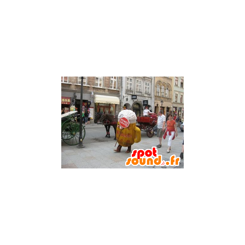 Pint maskotti, jättiläinen olutlasi - MASFR20618 - Mascottes Bouteilles