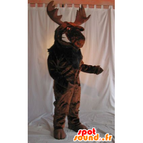 Moose mascot, brown caribou - MASFR20620 - Animals of the forest