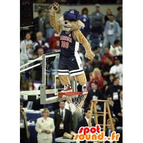 Lew Mascot, beżowy tygrysa - MASFR20625 - Lion Maskotki
