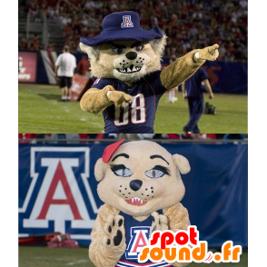 Lew Mascot, beżowy tygrysa - MASFR20625 - Lion Maskotki