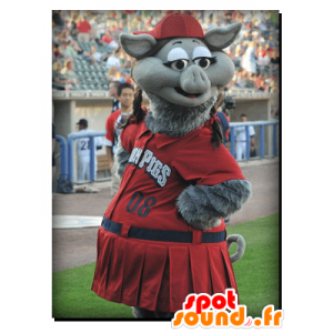 Varken mascotte, grijs zwijnen - MASFR20631 - Pig Mascottes