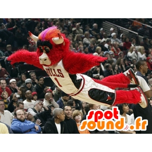 Búfalo mascote vermelho, touro - MASFR20640 - Mascot Touro