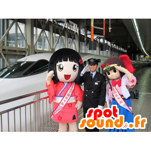 2 mascots Japanese girls, manga - MASFR20644 - Mascots child