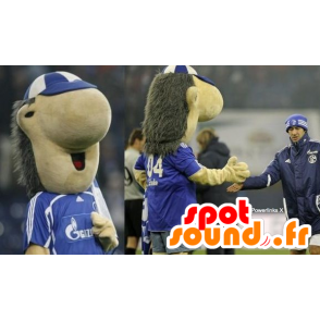 Mascot grande cinza e ouriço bege - MASFR20652 - mascotes Hedgehog