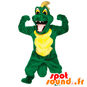 Mascota del cocodrilo verde y amarillo - MASFR20657 - Mascota de cocodrilos