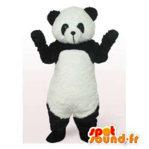 Mascot panda blanco y negro. Panda traje - MASFR006423 - Mascota de los pandas