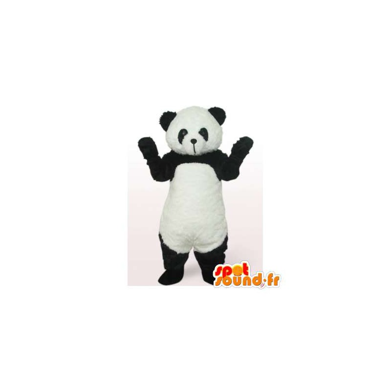 Mascot panda blanco y negro. Panda traje - MASFR006423 - Mascota de los pandas