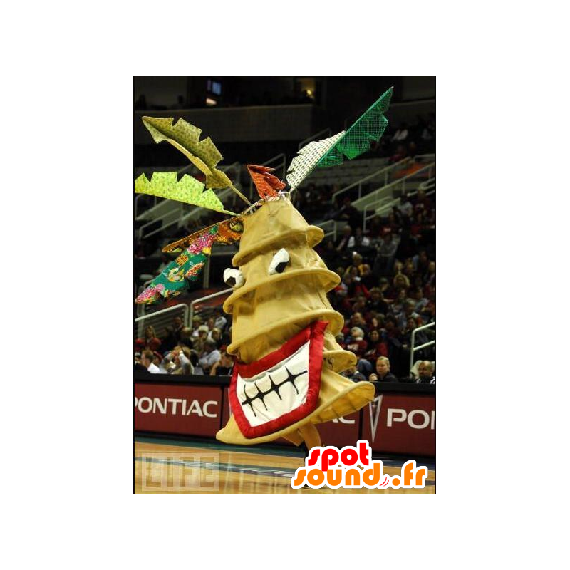 Mascot gigantische gele spar, wervelwind - MASFR20665 - Kerstmis Mascottes