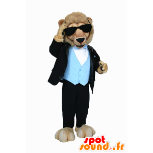 Mascotte de lion habillé en costume très classe - MASFR20667 - Mascottes Lion