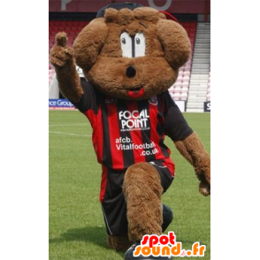 Brown dog mascot in sportswear - MASFR20671 - Dog mascots