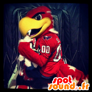 Mascot rød og gul ørn, gigantiske - MASFR20687 - Mascot fugler