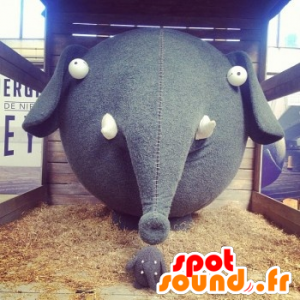 Elefant maskot med et stort hode - MASFR20692 - Elephant Mascot